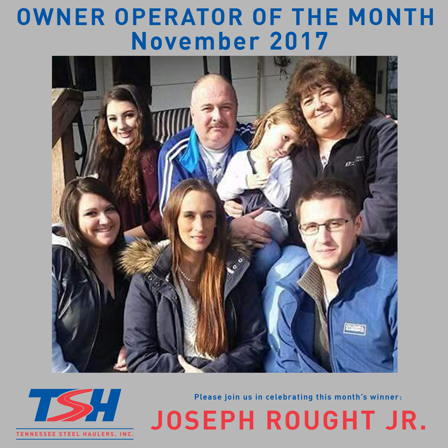 November 2017 Owner Operator of the Month: Joseph Rought Jr.